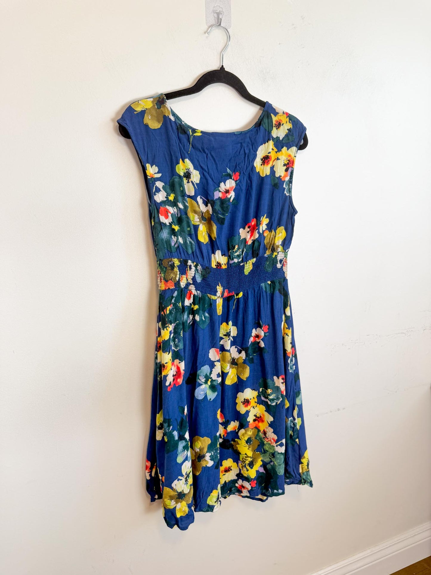 Anthropologie Floral Mini Dress in Blue (Size S/M)