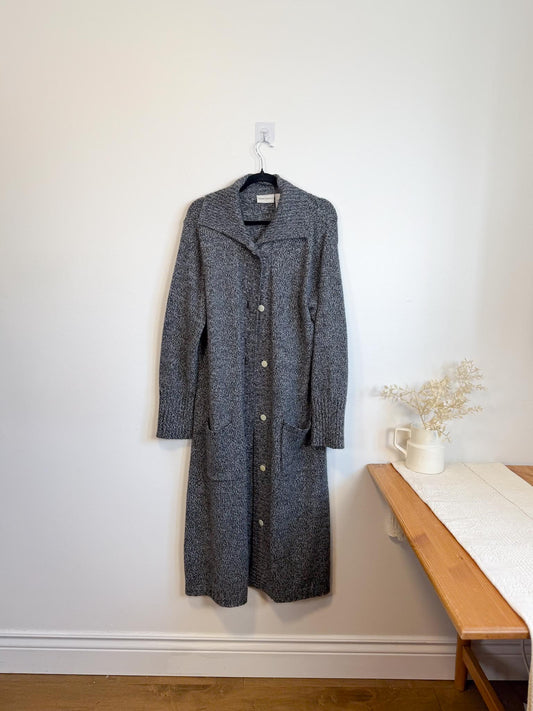 Vintage Long Cardigan in Grey (Size XL)