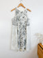 Lululemon "Mesh Overlay High-Neck Dress in White/Black" (Size L)
