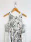 Lululemon "Mesh Overlay High-Neck Dress in White/Black" (Size L)