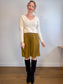 The Group Babaton "Genre Cashmere Cropped Sweater in Cream" (Size XS/S)