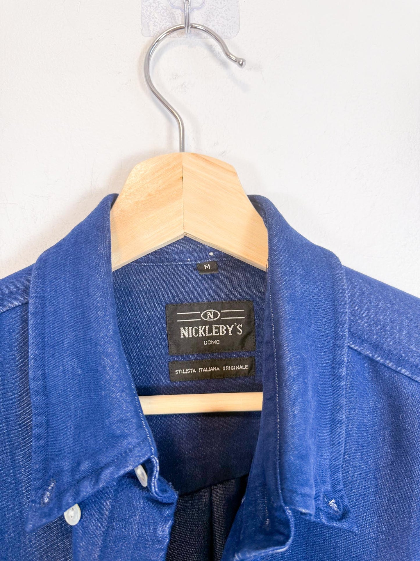 Vintage Nickleby’s UOMO Button Down in Dark Blue (Size L)