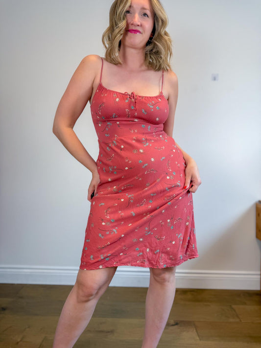 Wilfred "Bellow Midi Dress in Spring Medley Red" (Size 10)