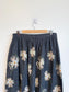 Gudrun Sjoden Floral Cotton Midi Skirt (Size L)