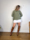 Amanda Moss Slow Fashion "The Neala Top in Sage Green" (Size M/L)
