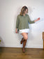 Amanda Moss Slow Fashion "The Neala Top in Sage Green" (Size M/L)
