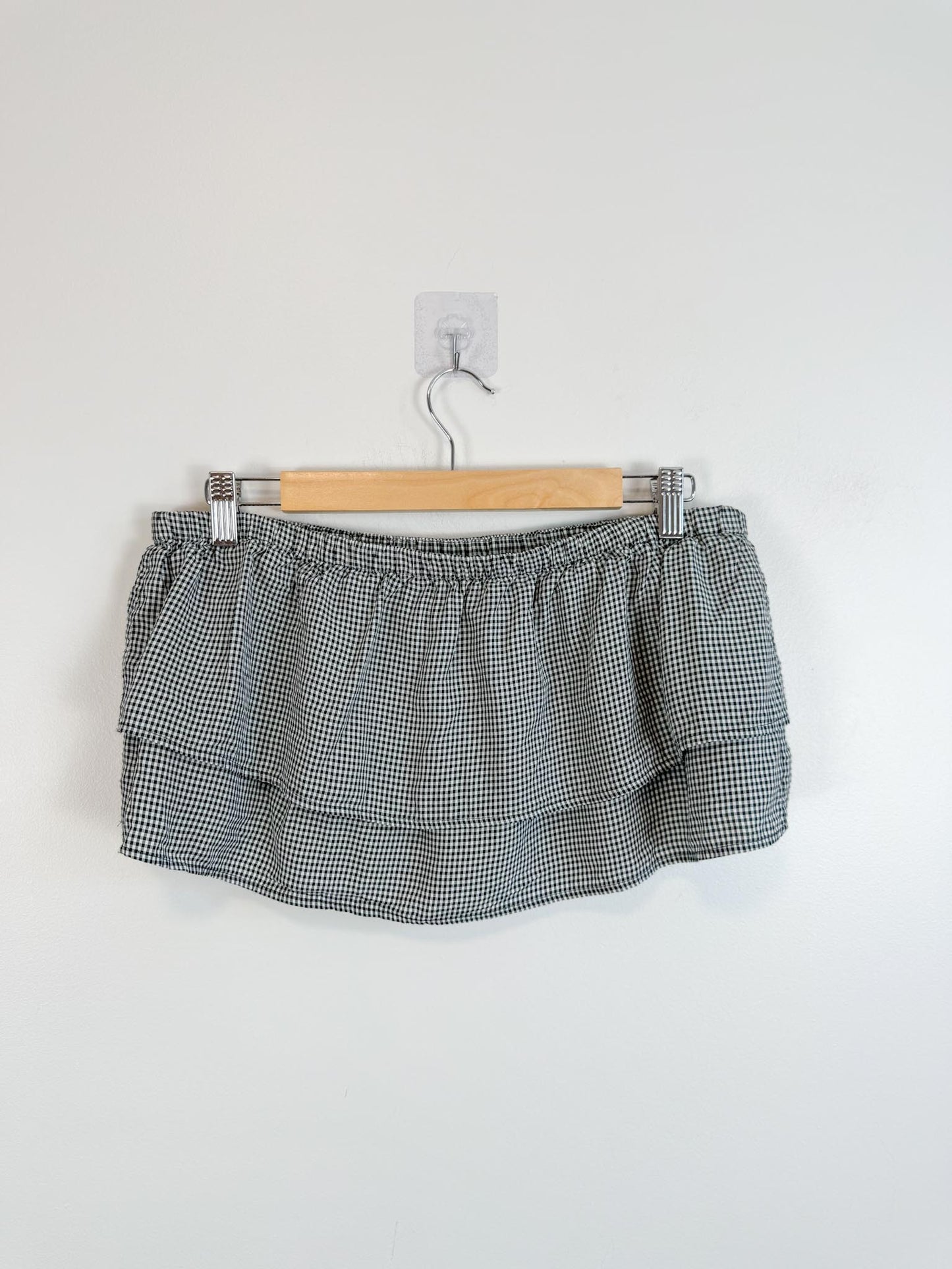Club Monaco Gingham Tube Top in Black/White (Size L)
