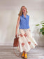 Vintage Floral Sheer Midi Skirt  SOLD AS IS (Size M/L)