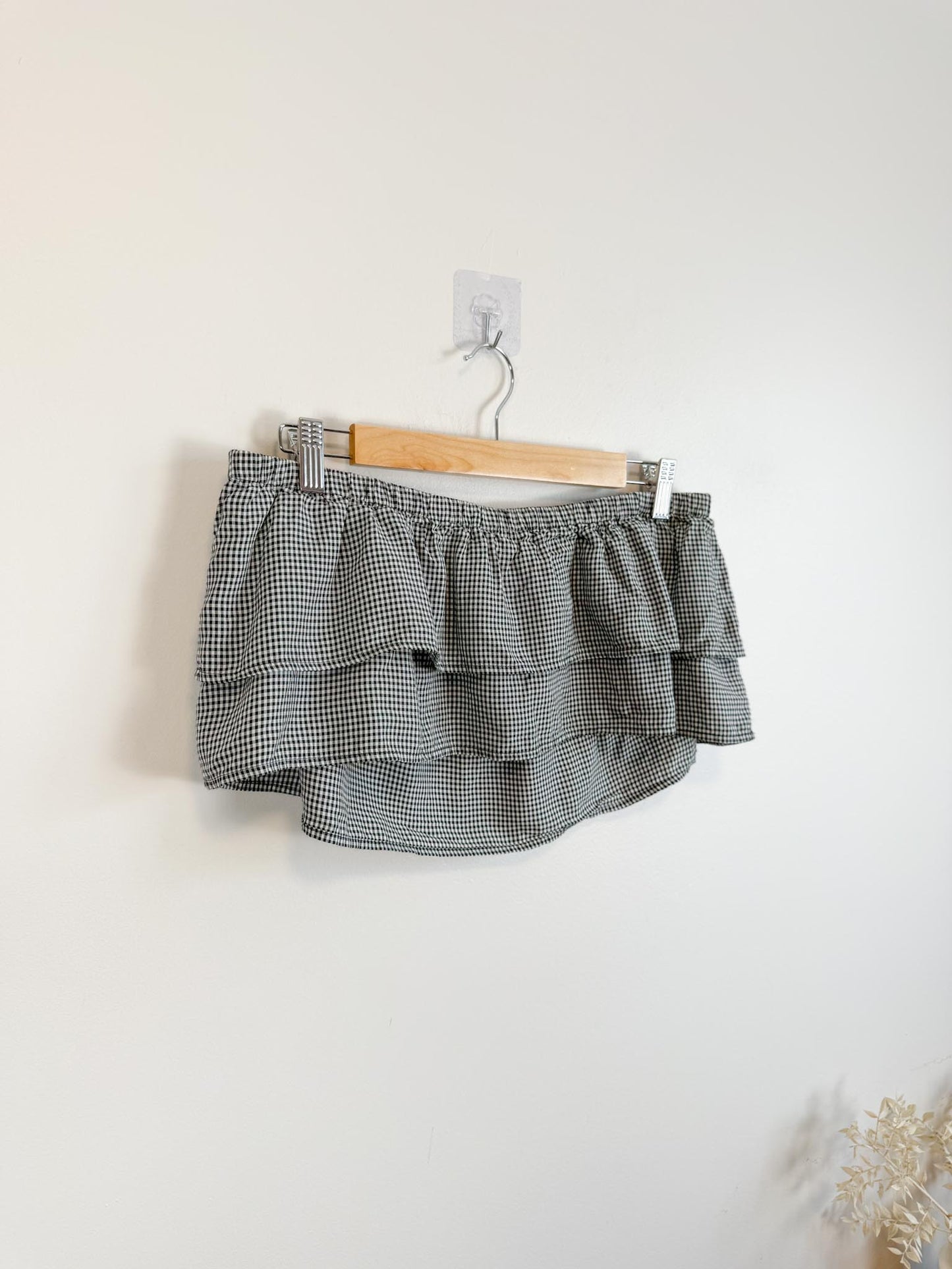 Club Monaco Gingham Tube Top in Black/White (Size L)