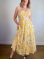 Anthropologie En Saison "Kasey Halter Dress in Yellow Floral" (Size M)