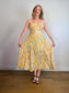 Anthropologie En Saison "Kasey Halter Dress in Yellow Floral" (Size M)