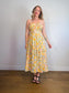 Anthropologie En Saison "Kasey Halter Dress in Yellow Floral" (Size M)