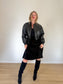 Babaton "Synergy Bomber - UnReal Leather in Black" (Size S)