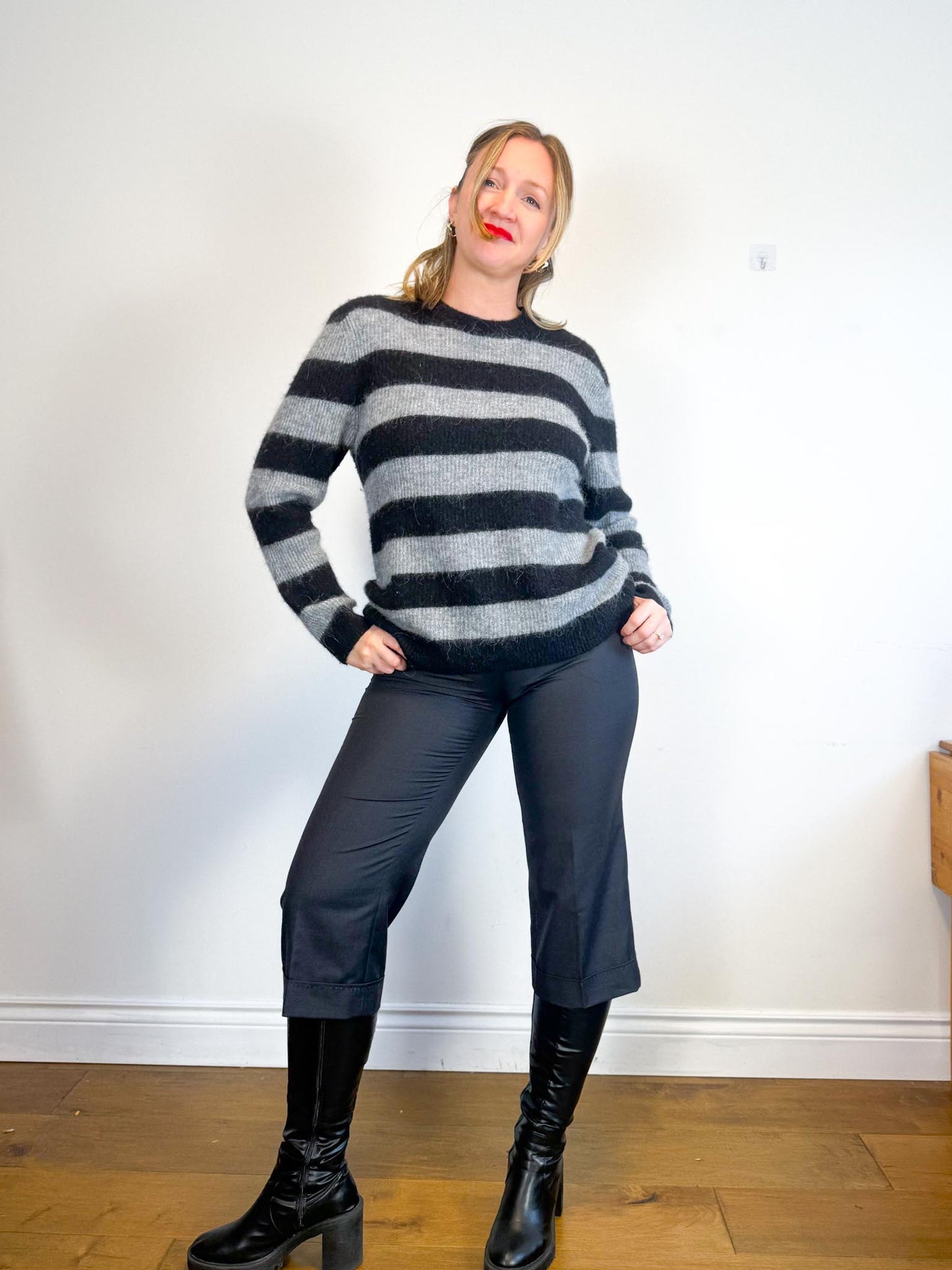 Wolford Wool Culottes in Dark Grey (Size M)