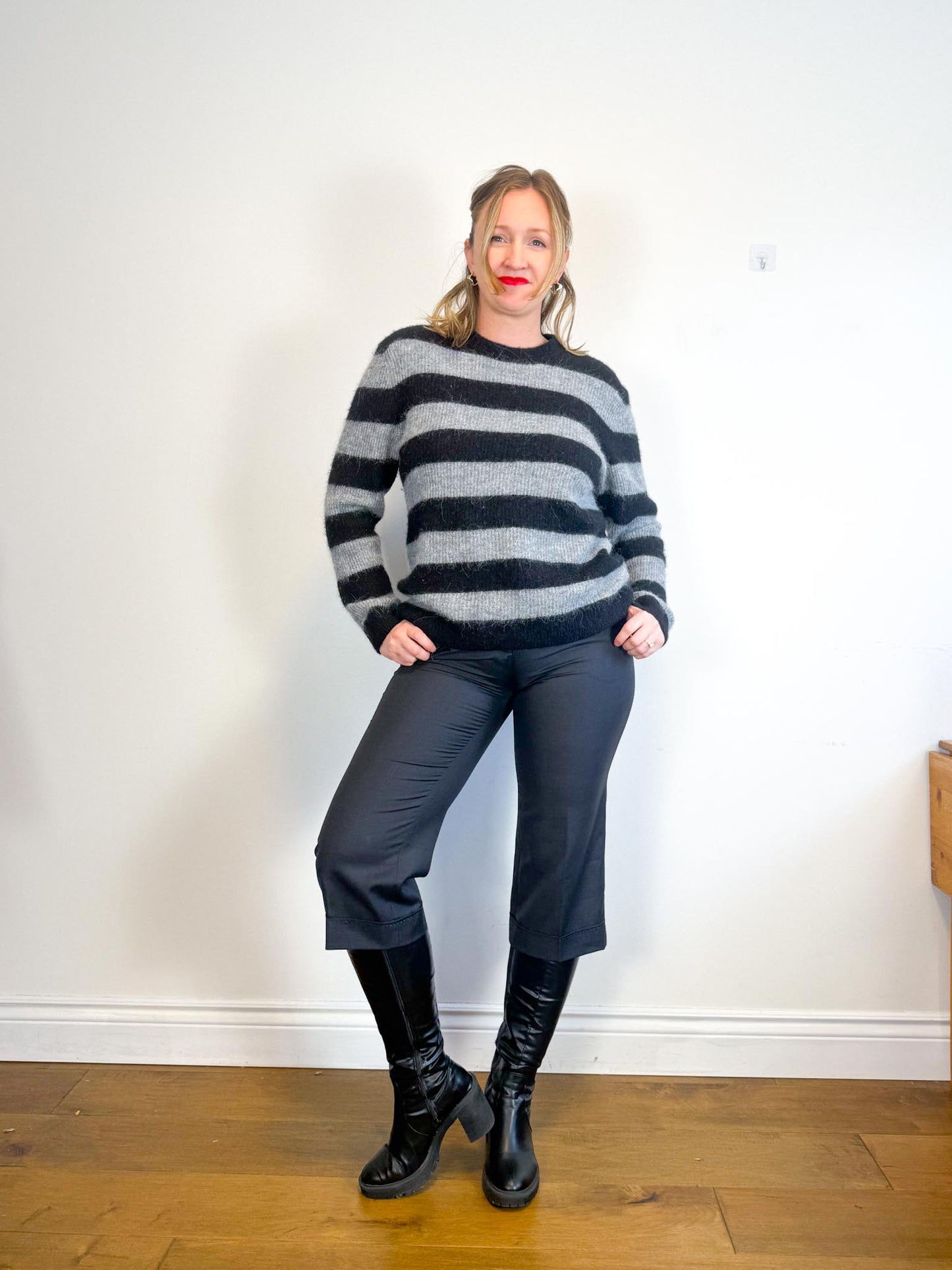 Wolford Wool Culottes in Dark Grey (Size M)