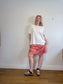Vintage Slip Dress in Pink Stripe/Floral (Size M)