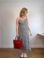 Gap Floral Midi Dress in Black/White (Size L)