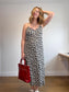 Gap Floral Midi Dress in Black/White (Size L)