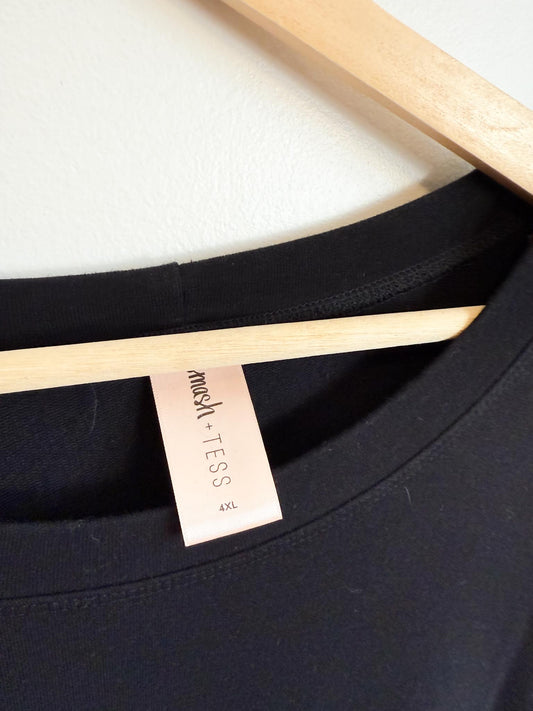 Smash & Tess Long Sleeve Mini Dress in Black (Size 4XL)