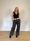 Babaton "Bureau Wool Pant in Dark Grey" (Size L/XL)