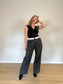 Babaton "Bureau Wool Pant in Dark Grey" (Size L/XL)