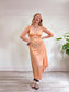 Vintage Slip Dress in Salmon (Size M)