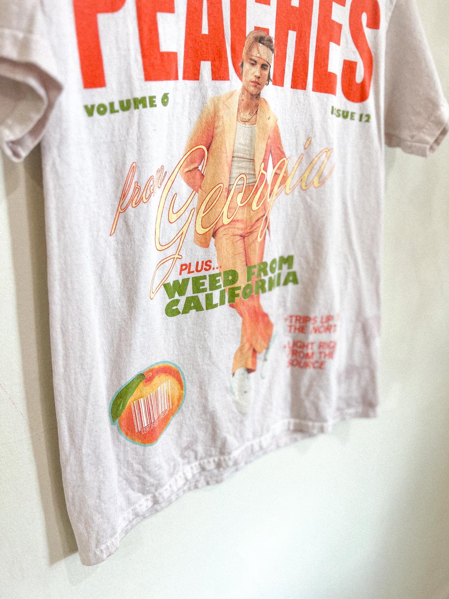 Justin Bieber "PEACHES" Graphic Tee SOLD AS IS (Size M)