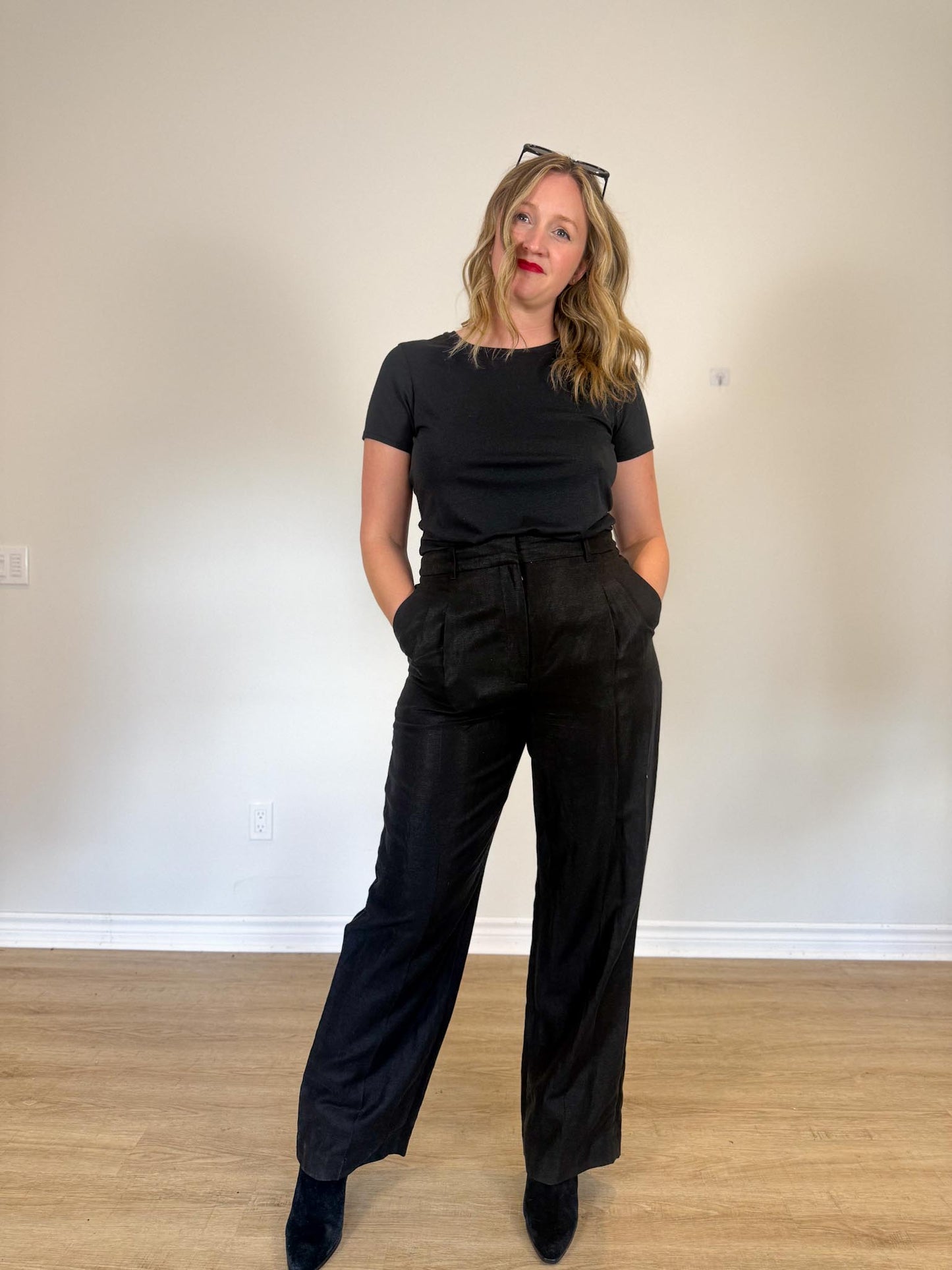 Wilfred The Effortless Pant in Black (Size L/XL)