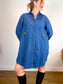 MM6 Maison Margiela Denim Dress with Large Gold Buttons (Size L/XL)