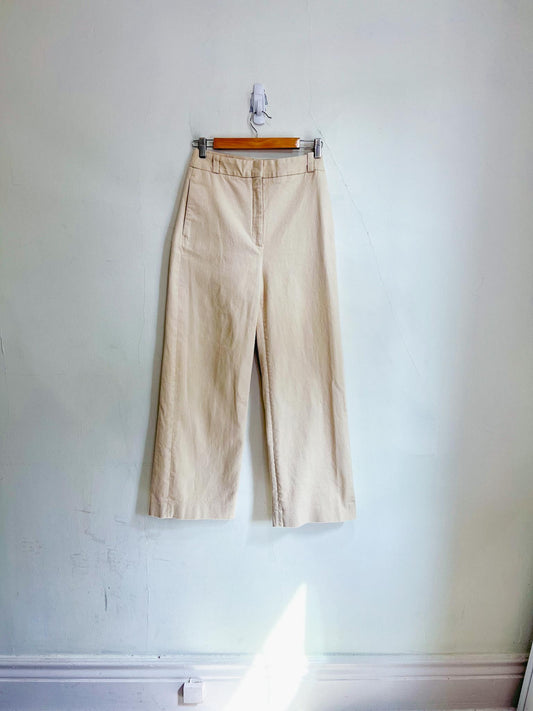 & Other Stories High Rise Pants in Natural (Size S/M)