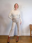 Wilfred Free "Fortune Crop Sweater in Cream" (Size M)