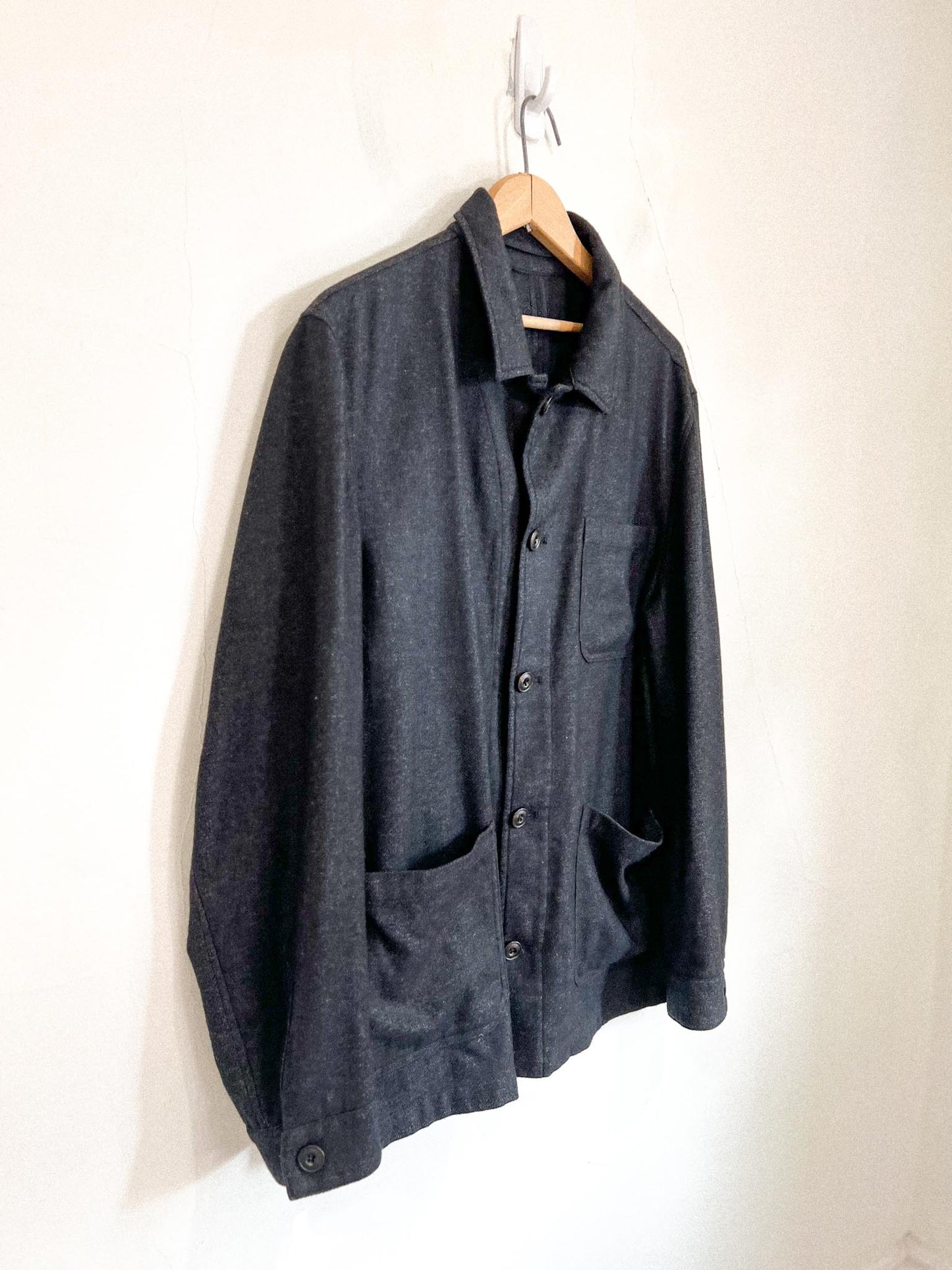 L.B.M. 1911 for Harry Rosen Wool Overshirt in Charcoal (Size L)