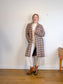 TAHARI Long Plaid Shacket in Brown/White (Size L)