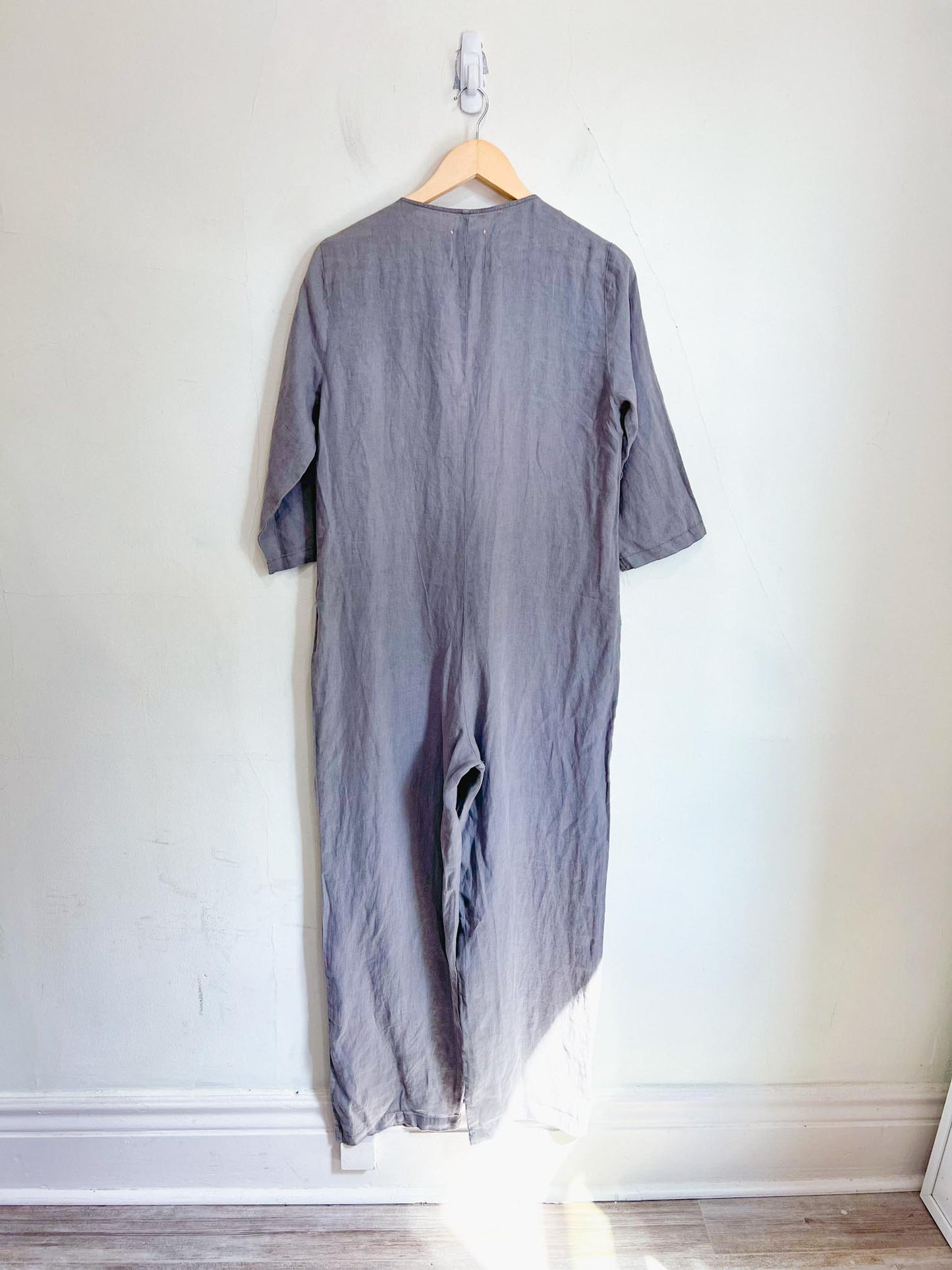 Zara Linen Jumpsuit in Grey (Size S/M)