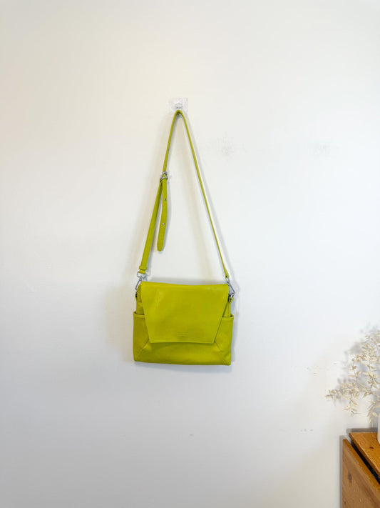 Matt & Nat Crossbody Flap Purse in Chartreuse