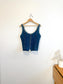 Free People "Kara Vest in Dark Wash Denim NWT (Size L)