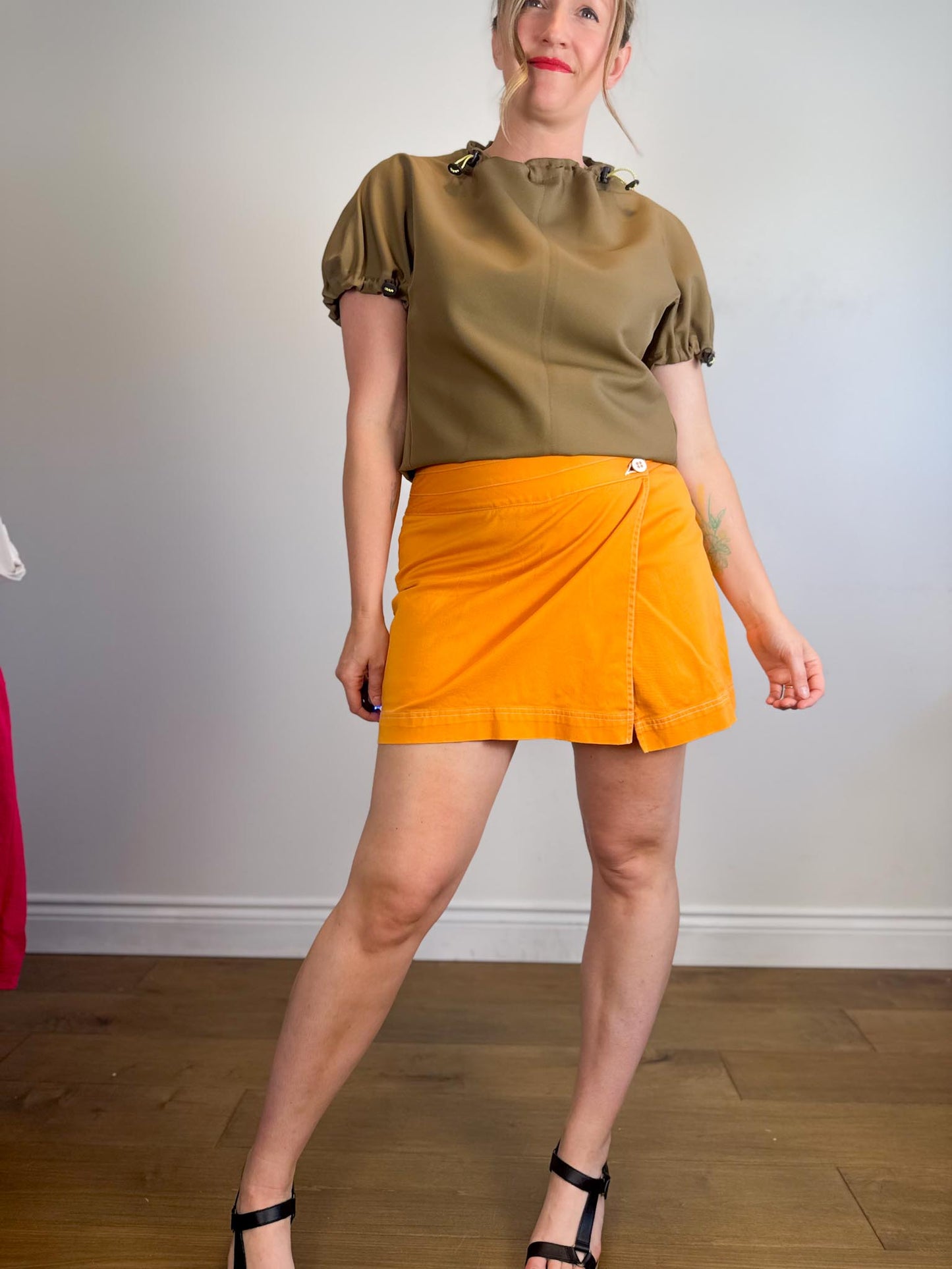 Vintage Skort in Tangerine (Size L)