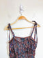 Rachel Zoe Ruched Tiered Tank in Brown/Blue/White Print (Size M/L)