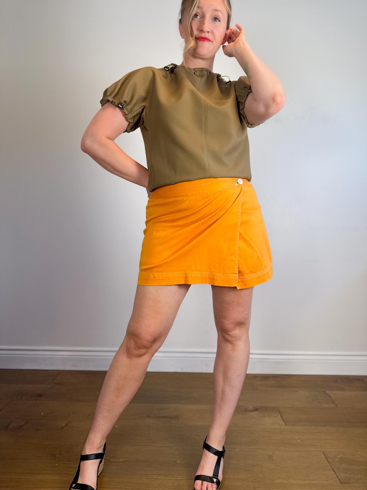 Vintage Skort in Tangerine (Size L)