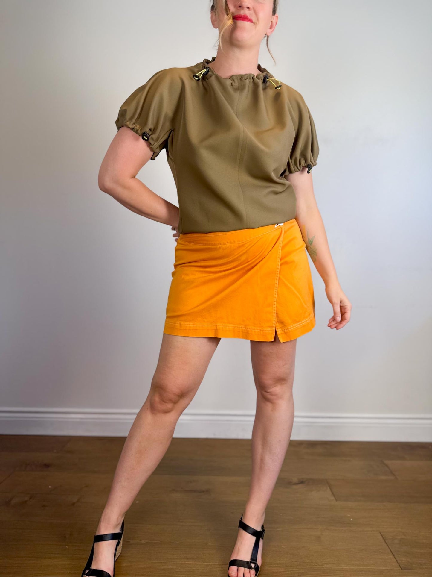 Vintage Skort in Tangerine (Size L)