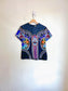 Mary Katrantzou Designer Short Sleeve Top in Mixed Print (Size M)