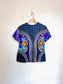 Mary Katrantzou Designer Short Sleeve Top in Mixed Print (Size M)