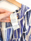 MaxMara Designer Silk Blouse in Blue/White SOLD AS IS (Size L)