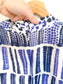 MaxMara Designer Silk Blouse in Blue/White SOLD AS IS (Size L)
