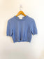 ALTUZARRA Designer Cashmere Blend Cropped Sweater in Blue (Size S)
