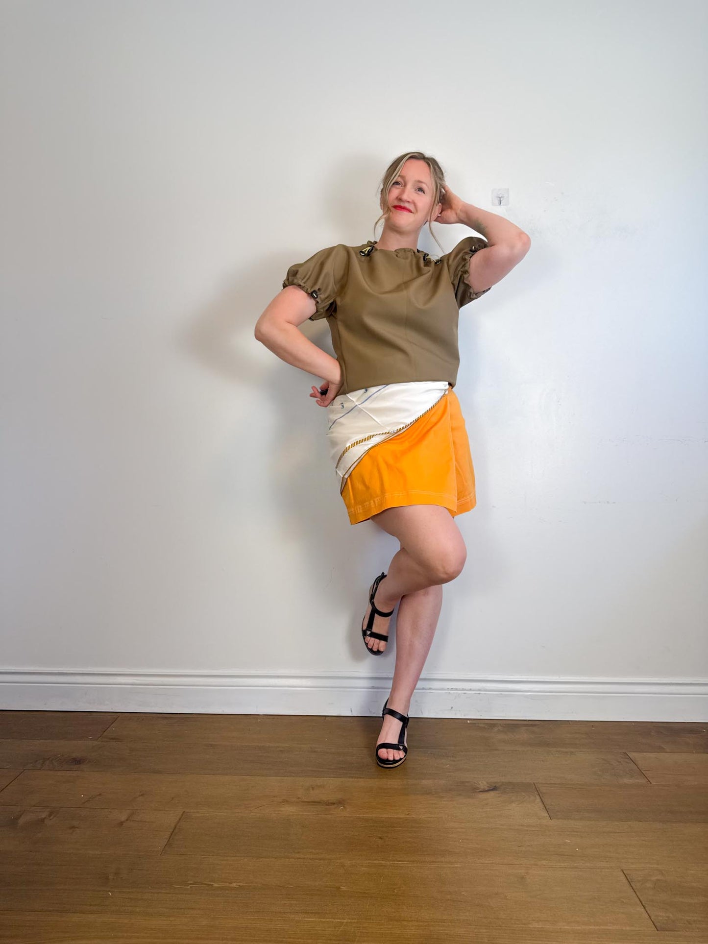Vintage Skort in Tangerine (Size L)