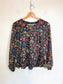 Madewell Long Sleeve Blouse in Black Floral (Size S)