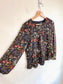 Madewell Long Sleeve Blouse in Black Floral (Size S)