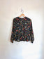 Madewell Long Sleeve Blouse in Black Floral (Size S)