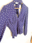 Nobody’s Child Polka Dot High Neck Blouse in Purple/White NWT(Size S)